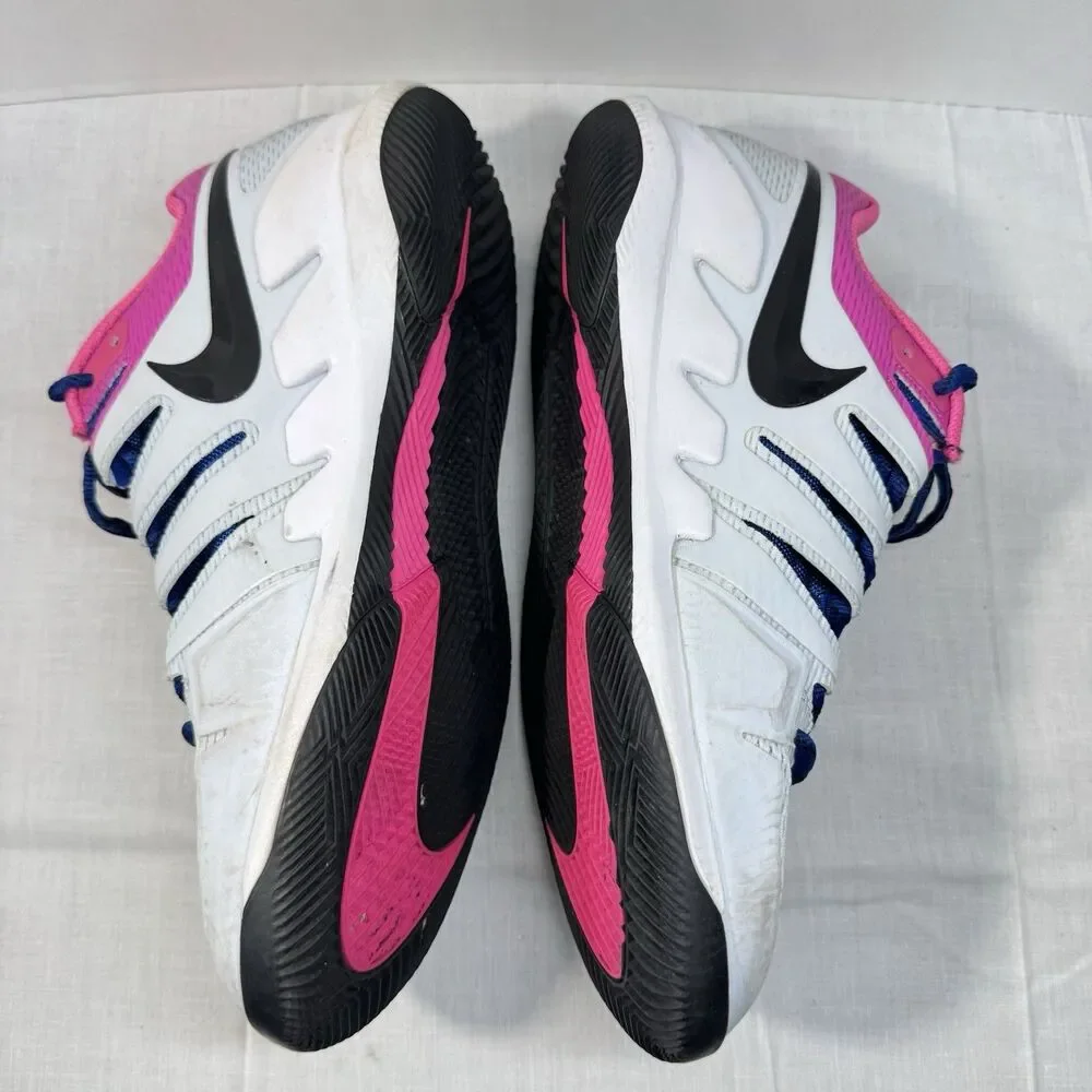 Nike Air Zoom Vapor X Roger Federer Tennis Shoes Mens 9 AA8030-401 Laser Fuchsia
